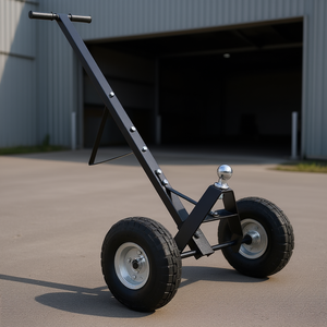 Chariot pneumatique noir pour remorque, capacité de charge maximale de 600 lb, utilisation logistique - Product Image 2