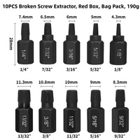 Jeu d'extracteurs de vis de qualité industrielle et DIY, personnalisable OEM/ODM, pour boulons endommagés et vis à cannelures abîmées, en acier