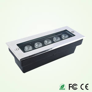 Luz <span class=keywords><strong>LED</strong></span> lineal <span class=keywords><strong>empotrada</strong></span> rectangular, <span class=keywords><strong>tira</strong></span> larga de acero inoxidable IP65, 9W, iluminación cuadrada para <span class=keywords><strong>suelo</strong></span> subterráneo, luz para escalera al aire libre - Product Image 2