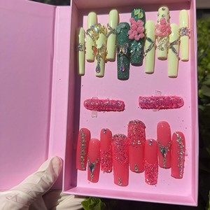 Caja de embalaje personalizada para uñas prensa acrílica hecha a mano de lujo falsa de alta calidad con etiqueta privada de muestra gratis al por mayor - Product Image 6