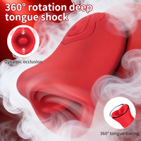 Masturbateur vibrant étanche en silicone souple, haute fréquence (10 vitesses), pour stimulation par léchage et morsure, faible bruit, pour femmes