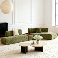 Ensemble de table à thé et de canapé en forme d'arc semi-circulaire minimaliste italien pour salon de beauté ou magasin de vêtements, ensemble de canapé en tissu Sheneyr