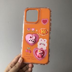 Phim Hoạt Hình Dễ Thương 3D Thỏ TPU Gấu Búp Bê Thiết Kế Cà Phê Vòng Đeo Tay Mới Hoa Gấu Bead Phong Cách Chuỗi Mềm Sang Trọng Điện Thoại Di Động Trường Hợp - Product Image 3