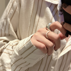 Minimalist 925 Sterling Silver Open <b>Ring</b> <b>Adjustable</b> Comfortable Smooth Dome Band <b>Ring</b> for Daily Wear Elegant Timeless Jewelry - Product Image 3