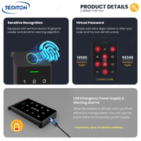 Tediton Tuya TTlock App Tarjeta RFID Locker Lock Tarjeta de código electrónico inteligente Cerradura de gabinete para gimnasio Fitness Piscina Oficina Hotel