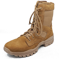 Sepatu Hiking Kulit Cokelat Tahan Air untuk Musim Dingin, Sepatu Bot Taktis Gurun dari Kulit Sapi Suede, Chaussures Militaire