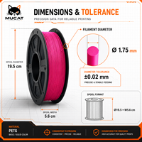 Filament PETG 1,75 mm, matériau d'impression 3D robuste et durable pour imprimante FDM, modèles fonctionnels et projets quotidiens