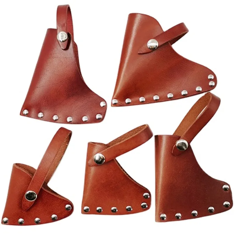 Axe leather case head layer leather case portable tool waist bag hanging bag axe sheath leather waist bag