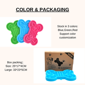 Mumlu tuval köpek maması kasesi lüks yavaş besleyici köpek kase yavru seyahat yemek kasesi Pet su tutucu - Product Image 6