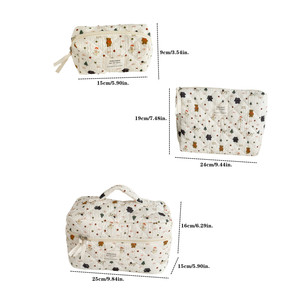 Bolsa de maquillaje con diseño de muñeco de nieve, bolsa de cosméticos con diseño de oso y árbol de Navidad, bolsa organizadora grande de viaje para <span class=keywords><strong>mujer</strong></span> - Product Image 6