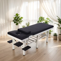 Lit de massage multifonction en acier au carbone, utilisation hospitalière, certifié CE ISO Classe I, 180x65x60cm, OEM