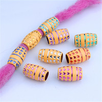 1 sac de perles acryliques à gros trous, forme cœur, pour tresses, bijoux, accessoires de coiffure pour filles, faits main, DIY