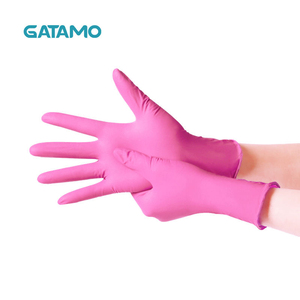 G21 100 pièces Gatamo Lot en vrac de gants de tatouage en nitrile jetables roses sans <span class=keywords><strong>poudre</strong></span> avec certification EN374 CE - Product Image 4