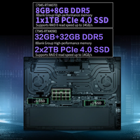 Ordinateur Portable Gaming Professionnel ROG Zephyrus16 DUO Double Écran 90Wh Haute Capacité 16 Go DDR5 1 To