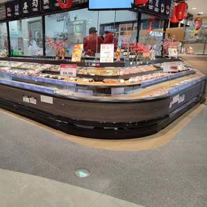 Comptoir d'affichage réfrigéré de taille personnalisée refroidisseur ouvert équipements de réfrigération à température unique pour <span class=keywords><strong>boucherie</strong></span> et <span class=keywords><strong>boucherie</strong></span> - Product Image 6