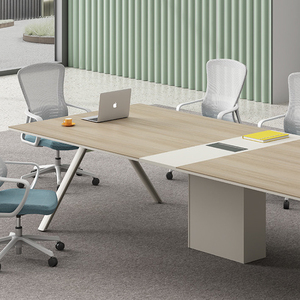 Tavolo da conferenza 8 posti elegante con tavolo da conferenza ovale con tavolo da conferenza per ufficio e sedia - Product Image 1