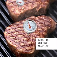 Termometer Daging MINI 2026 SW Instant Read, Dial Bulat, Bahan Stainless Steel untuk Steak, Dapur, Makanan, Susu