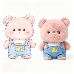 <span class=keywords><strong>Orsacchiotto</strong></span> Super Morbido e Soffice, Peluche Kawaii con Salopette a Forma di Anatra, Adorabile Pupazzo di Peluche - Product Image 3
