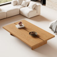 Table basse carrée en bois massif, table à thé, salon, style minimaliste, design moderne et original