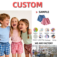 Shorts pour enfants personnalisables, pantalons mi-longs à carreaux, shorts de sport décontractés, pantalons multicolores, shorts unis pour bébé, culottes d'été