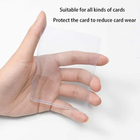 Lot de 100 protège-cartes 3x4 pour cartes de visite, en plastique souple et rigide, pour boîte de rangement de cartes à collectionner TCG