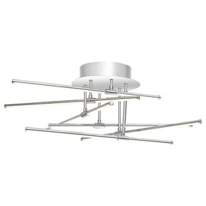 Lámpara de Araña Moderna de Lujo con Flores de Latón y Resina Blanca, Semi-Colgante |   Iluminación Elegante para el Vestíbulo de Hoteles y Áreas de Estar de Primera Calidad - Product Image 6