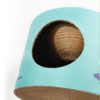 Pet New Release Product 2025 Maison pour chat d'intérieur de style double couche et planche à gratter pour chat pour jouer et se détendre