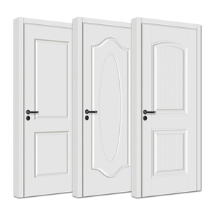 Puertas de Madera Laminada Moldeada de Lujo, Puertas de MDF para Casa, Hotel, Apartamento, Interior, Habitación, Aislamiento Acústico, <span class=keywords><strong>Puerta</strong></span> de Madera HDF con Lacado Blanco - Product Image 3