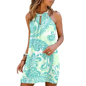 Vestidos casuales <span class=keywords><strong>de</strong></span> moda personalizados para damas polinesio Hawaiano flor niñas <span class=keywords><strong>playa</strong></span> <span class=keywords><strong>de</strong></span> talla grande mujeres vestido <span class=keywords><strong>de</strong></span> verano 2023 vestido floral - Product Image 1