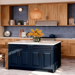 Fabricación de Gabinetes de Cocina, Estilo Americano Campestre, Puerta Shaker, Gabinete de Cocina de Madera, Isla de Cocina - Product Image 3
