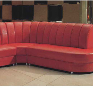 सस्ते कीमत उच्च वापस दौर घुमावदार कोने सोफे बूथ बैठने चमड़े रेस्तरां बूथ सोफे - Product Image 2