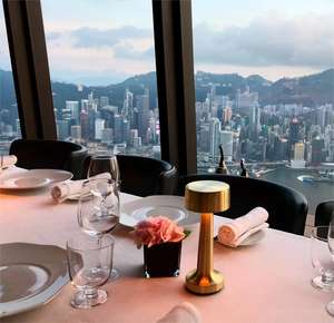 Groothandel Moderne Rosegoud Bronzen LED Metalen Tafellamp Oplaadbaar Draadloos Nachtlampje Dimbaar Aanraakbediening Flexibele Batterij - Product Image 2