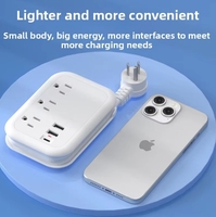Offre Spéciale US Spécification Trois Trous Smart Usb Bureau Maison Rangée Plug Portable Rouleau Fil Voyage Plug Board