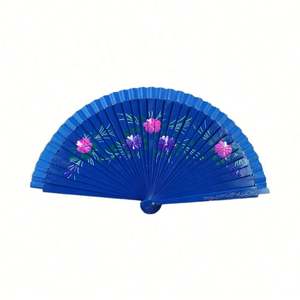 Abanico de Mano de Madera Español Vintage para Mujer, con Pintura Floral de Doble Cara, para Bailes, Festivales y Decoraciones de Fiesta - Product Image 5