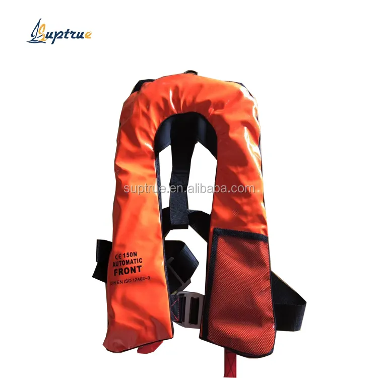 150N สิ่งสกปรกวัสดุ Marine Inflatable Life แจ็คเก็ต CO2 ขวด