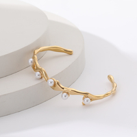 Pulseras y Brazaletes de Cadena con Dijes de Acero Inoxidable Chapado en Oro para Mujer, de Lujo, Modernos y Personalizados al por Mayor