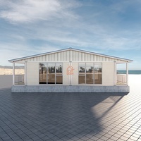 Maison conteneur villa moderne mobile préfabriquée de luxe chambre simple 2 en 1 villa en kit plat préfabriquée en acier léger avec toit à pignon