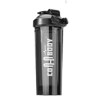 Grande tasse de secoueur de 700ml pour la poudre de protéine Tritan matériel étanche en acier inoxydable Fitness bouteille d'eau pour le voyage