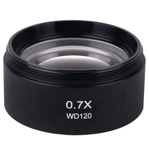 WD120 0.7X Trinoculaire Stéréo Microscope Auxiliaire Objectif Lentille Barlow Filetage 48mm