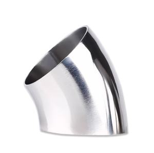 KQ Vệ Sinh SS 304 316 Cấp Thực Phẩm Uốn Cong Ống Thép Không Gỉ Cong Phụ Kiện Đường Ống 304 Mông Hàn 45 Độ Khuỷu Tay - Product Image 2