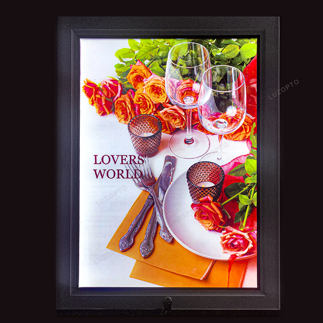 Outdoor Frames Water Proof A1 Led Poster Frame Photo AL5560 Advertising Lightbox  for Restaurant