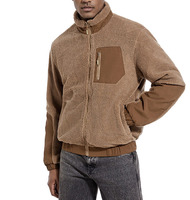 Vente en gros 2025 veste polaire homme en vestes d'hiver Streetwear chaud bloc de couleur extérieur fermeture éclair Vintage vestes polaires