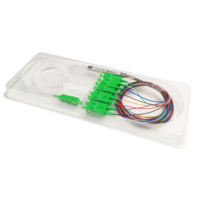 Harga Pabrik SC/APC FTTH Optical PLC Splitters Planar Lightwave Circuit Tanpa Head G657A1/A2 Fiber 1x8/1x32 Core