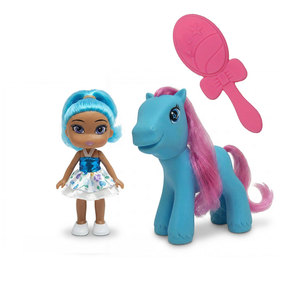 Muñeca de Moda con Unicornio Morado y Cepillo de Aseo para Niñas de 5 a 7 Años, Set de Figuras de Plástico Estilo Dibujos Animados - Product Image 2