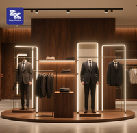 Vitrines d'exposition de costumes pour hommes sur mesure, éclairées par LED, de haute qualité artisanale, pour l'aménagement de boutiques