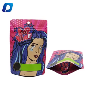 Bán buôn tùy chỉnh in nhôm lá <span class=keywords><strong>Ziplock</strong></span> Túi 3.5g 28g Mylar đứng túi mùi bằng chứng thực phẩm vật nuôi Bao bì in ống đồng - Product Image 3