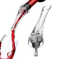 Accessoires de bar directement de l'usine : Bec verseur décanteur élégant pour vin rouge, design moderne, en verre et plastique, avec aérateur intégré
