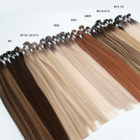 Extensions de cheveux à pointe plate, cheveux humains russes alignés sur les cuticules, extensions pré-collées à la kératine, colle italienne, pointe plate K, cheveux Remy