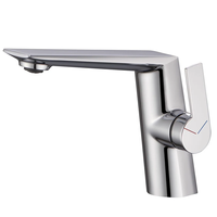 Robinet de lavabo monocommande chromé à poser sur le comptoir, mitigeur monotrou pour salle de bain