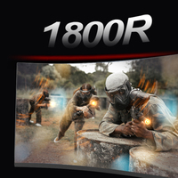 Nouveau style 27 pouces HD PC 1K Gaming Curved VA Panel Monitor pour Internet Cafe Cybercafe